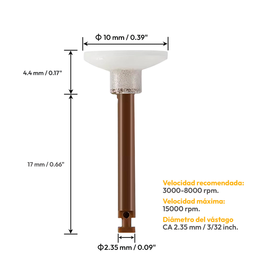 GOMA PARA PULIDO DE COMPOSITE 1 PASO SKYDENT 10UN