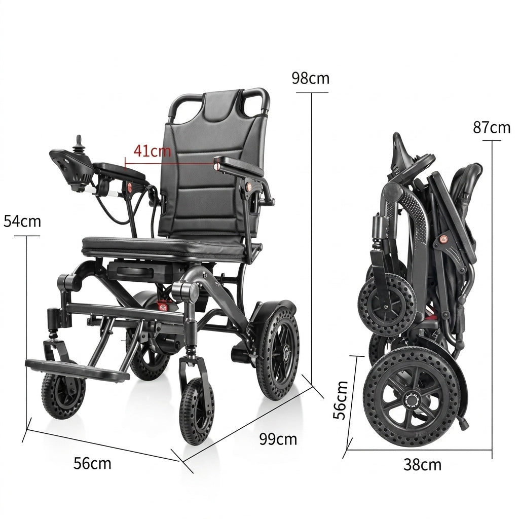 Medidas silla de ruedas eléctrica