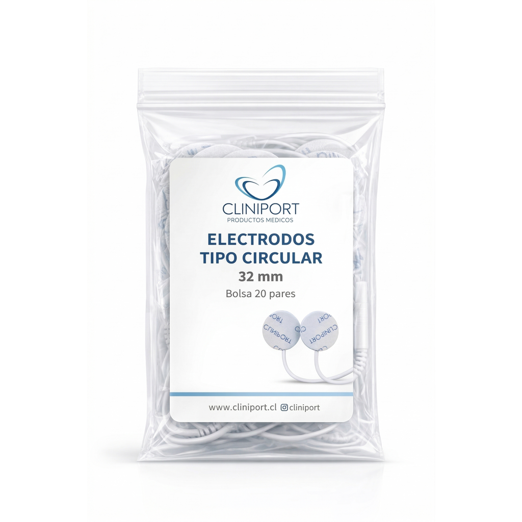 Electrodo de Superficie Circular 32 mm | Formato Pack Clínico
