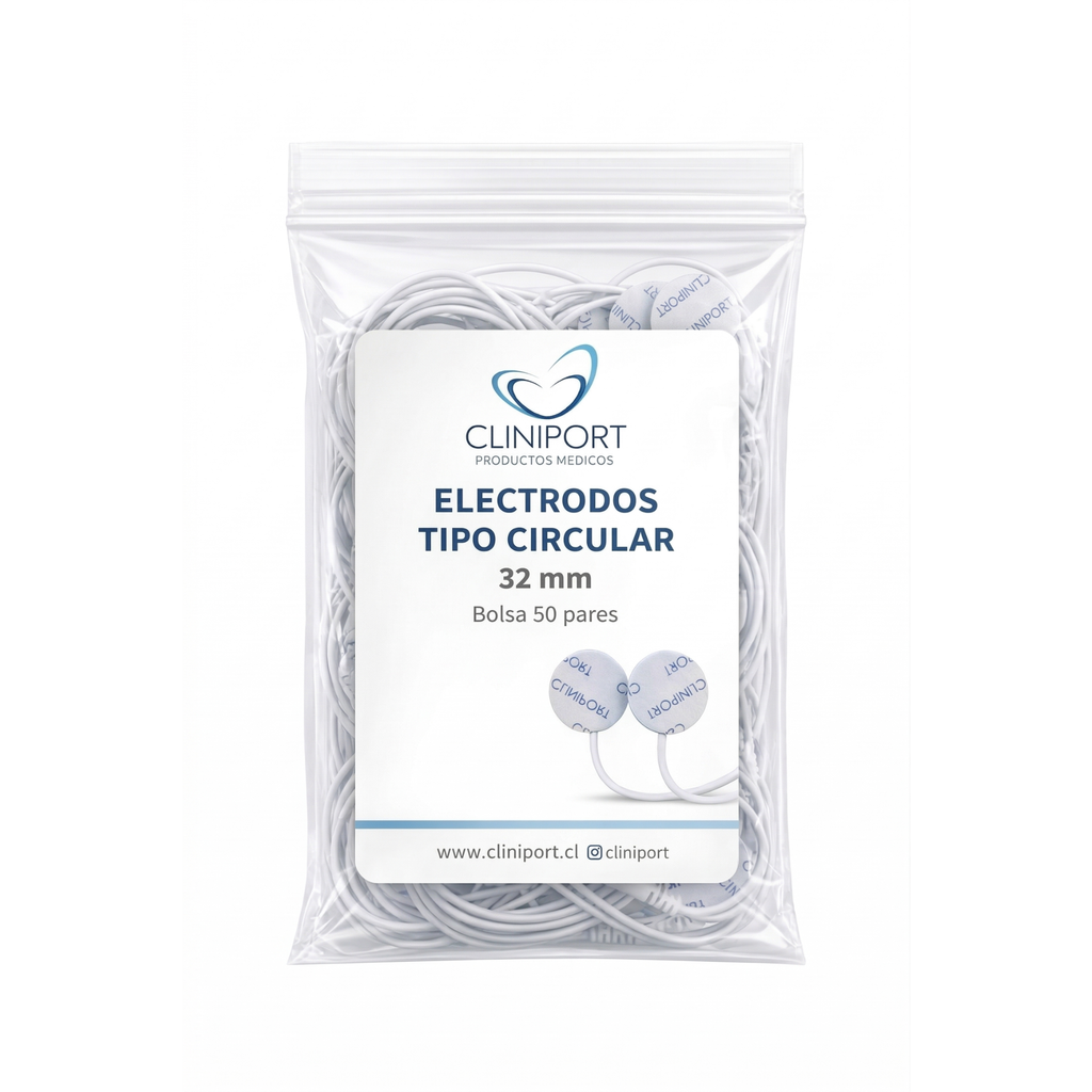 Electrodo de Superficie Circular 32 mm | Formato Pack Clínico