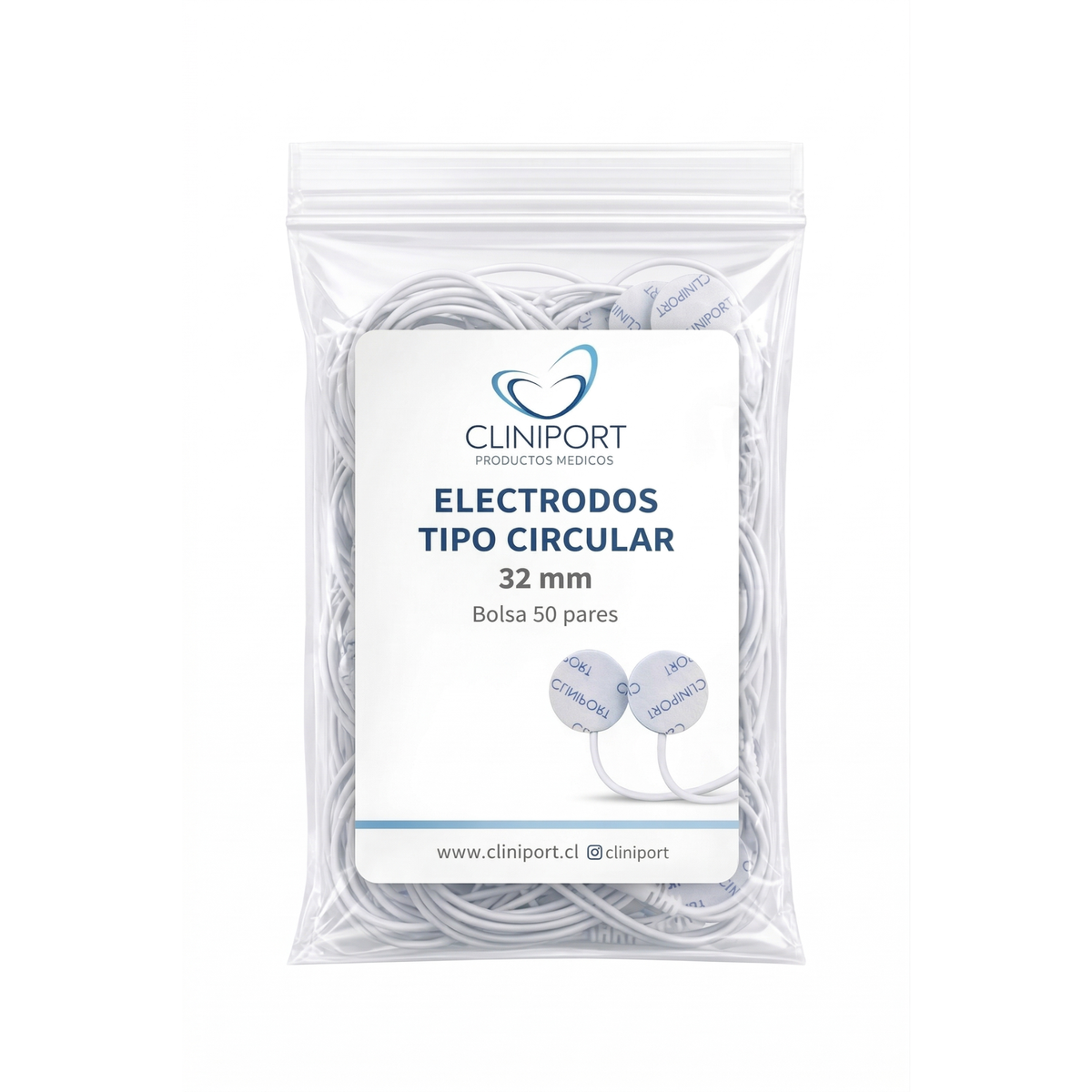 Electrodo de Superficie Circular 32 mm | Formato Pack Clínico