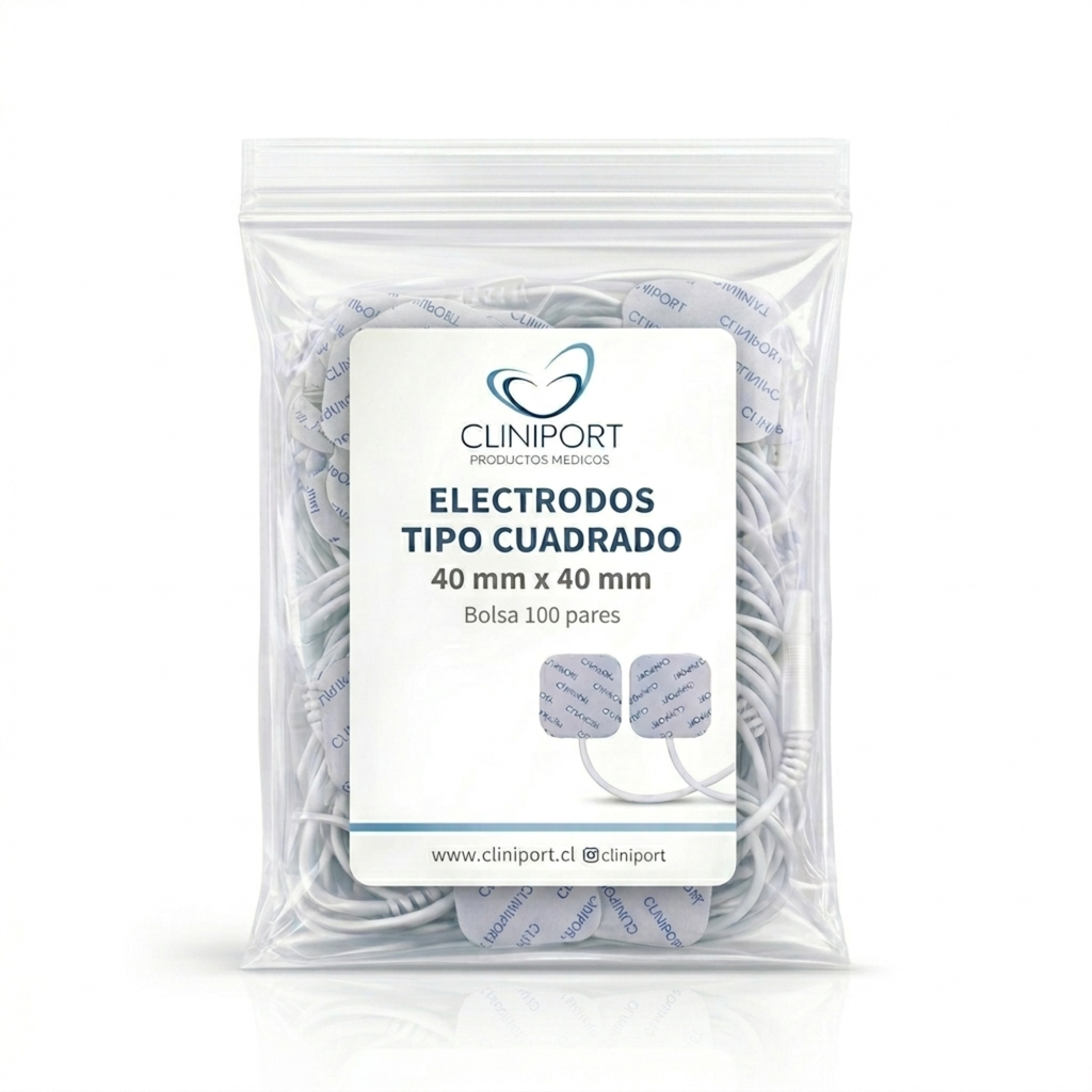 Electrodo de Superficie Cuadrado 40 mm x 40 mm | Formato Pack Clínico