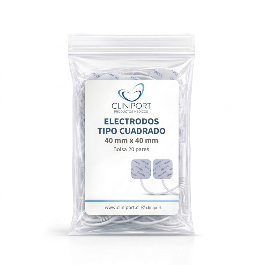 Electrodo de Superficie Cuadrado 40 mm x 40 mm | Formato Pack Clínico