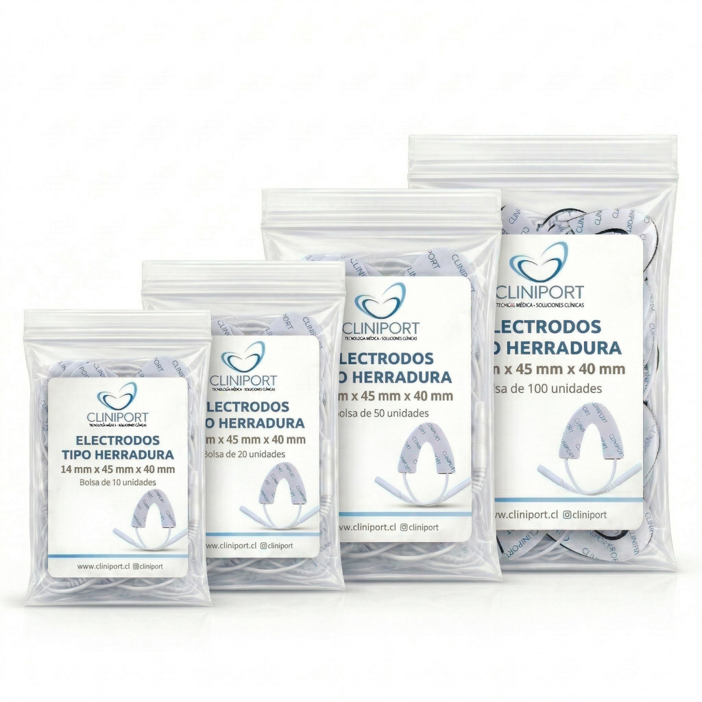 Electrodo de Superficie Herradura 14 mm*45 mm*40 mm | Formato Pack Clínico