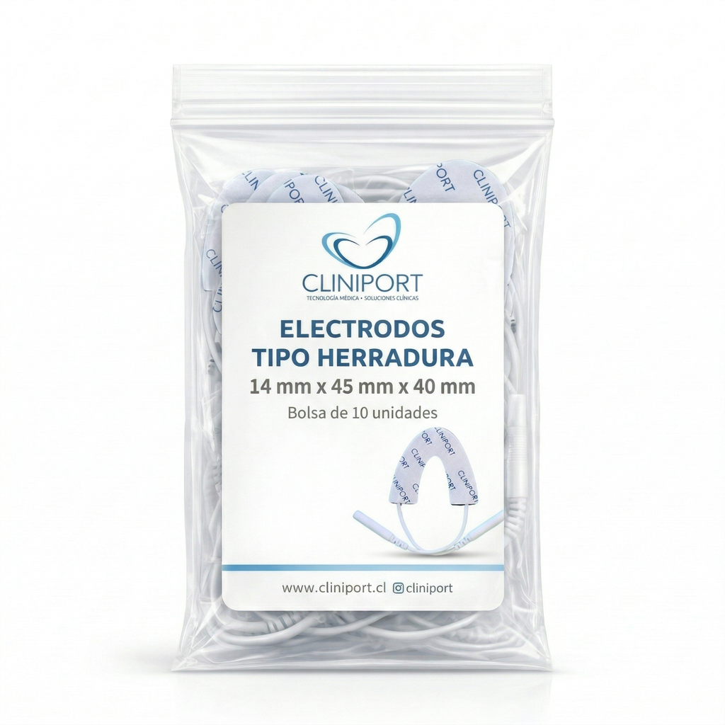 Electrodo de Superficie Herradura 14 mm*45 mm*40 mm | Formato Pack Clínico