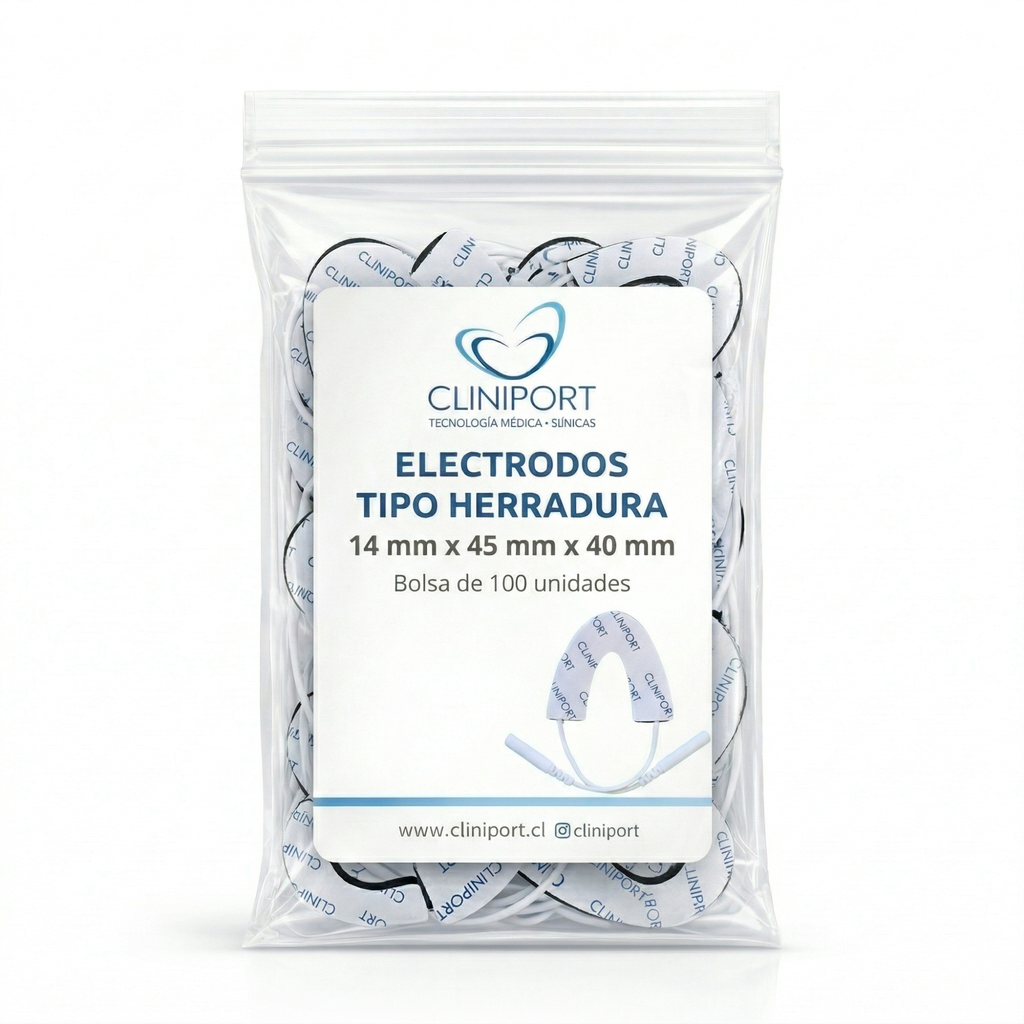 Electrodo de Superficie Herradura 14 mm*45 mm*40 mm | Formato Pack Clínico