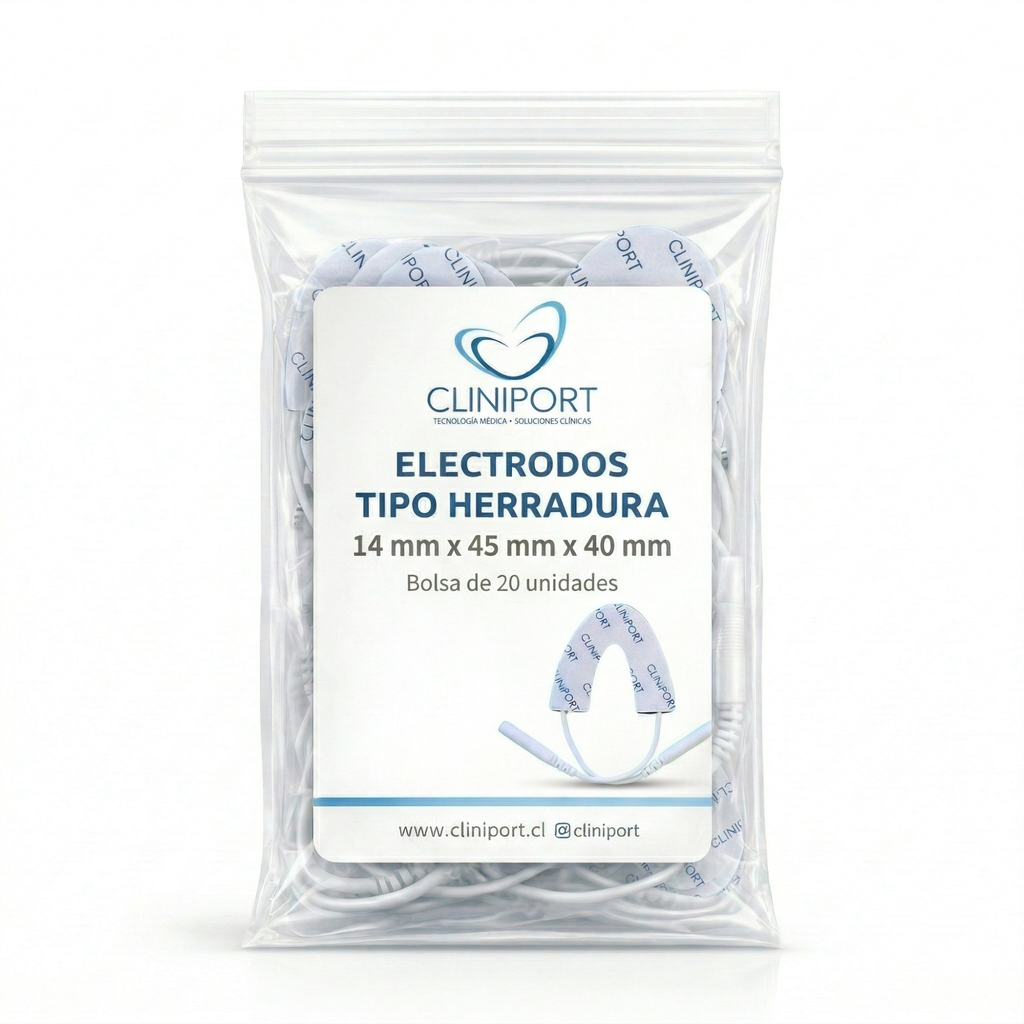 Electrodo de Superficie Herradura 14 mm*45 mm*40 mm | Formato Pack Clínico
