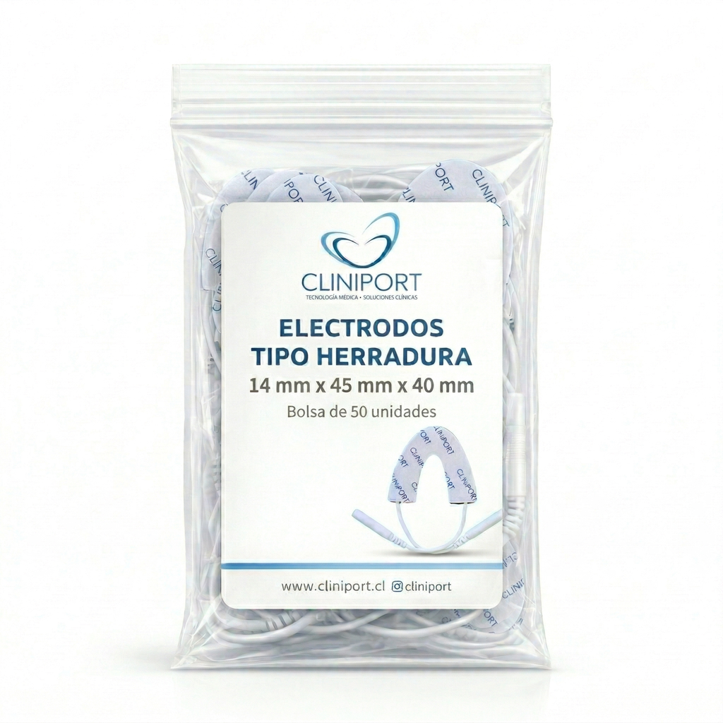 Electrodo de Superficie Herradura 14 mm*45 mm*40 mm | Formato Pack Clínico