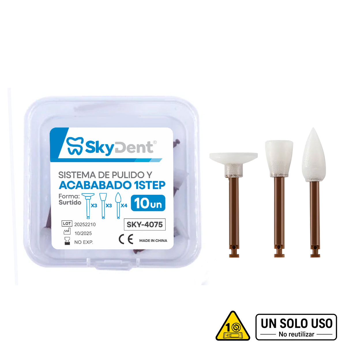 GOMA PARA PULIDO DE COMPOSITE 1 PASO SKYDENT 10UN