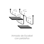 Escabel 2 peldaños desarmable Cabot