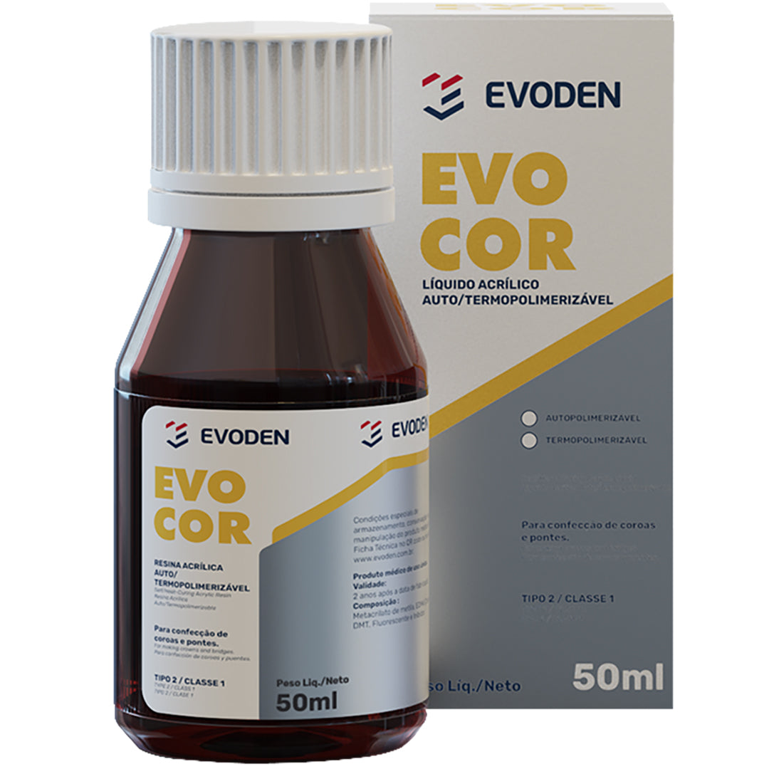 LIQUIDO MONOMERO PARA ACRILICO TEERMOCURADO EVOCOR CROSSLINK, 50 ML. EVODEN