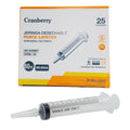 Jeringa 60 ml punta catéter Cranberry — caja 25 unidades para nutrición enteral