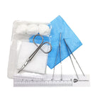 Kit de curación estéril GHC con 2 pinzas gasas e instrumental para uso clínico