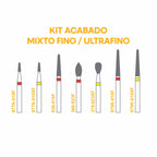 Kit de Fresas Acabado Mixto Grano Fino y UltraFino Skydent