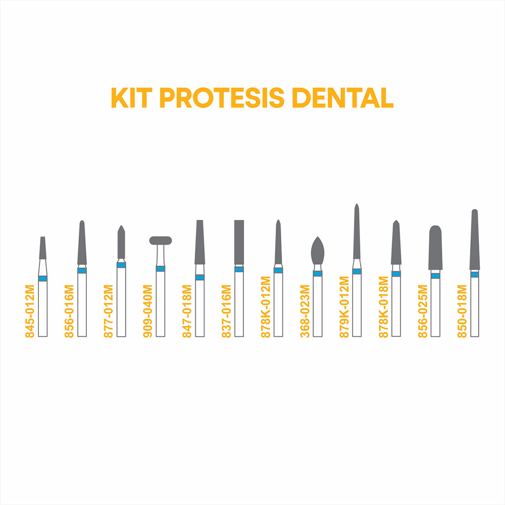 KIT DE FRESAS PARA PROTESIS DENTAL SKYDENT