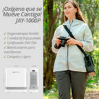 Longfian JAY1000P para oxigenoterapia portátil durante actividades cotidianas
