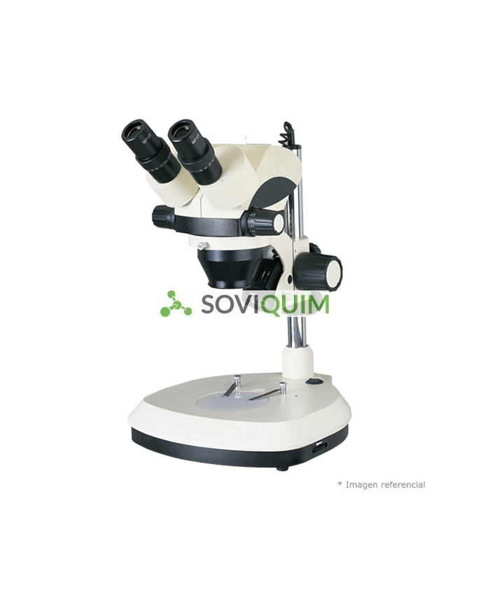 Lupa estereoscopica CON ZOOM 0.7x - 4.5x. luz incidente. oculares WF10x/22mm