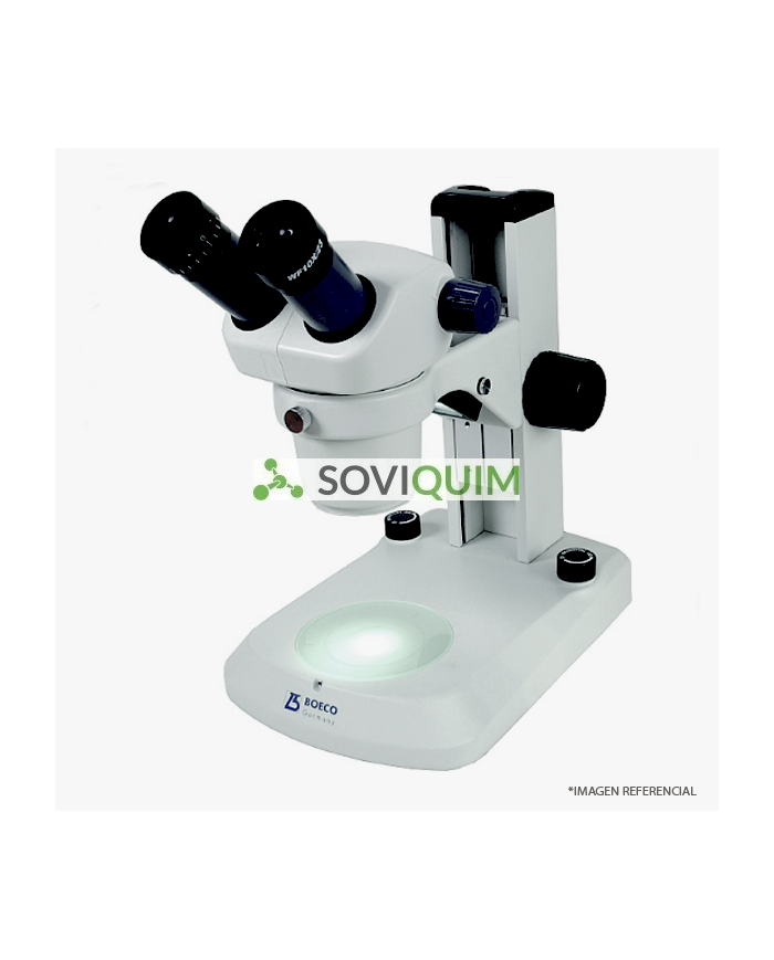 Lupa esteresocopica mod BS-80. con oculares de WF10x/23 y objetivos de 2x y 4x Luz Led incidente y transmitida