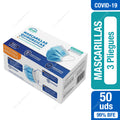Mascarillas 3 Pliegues Deysa Care 50 Unid