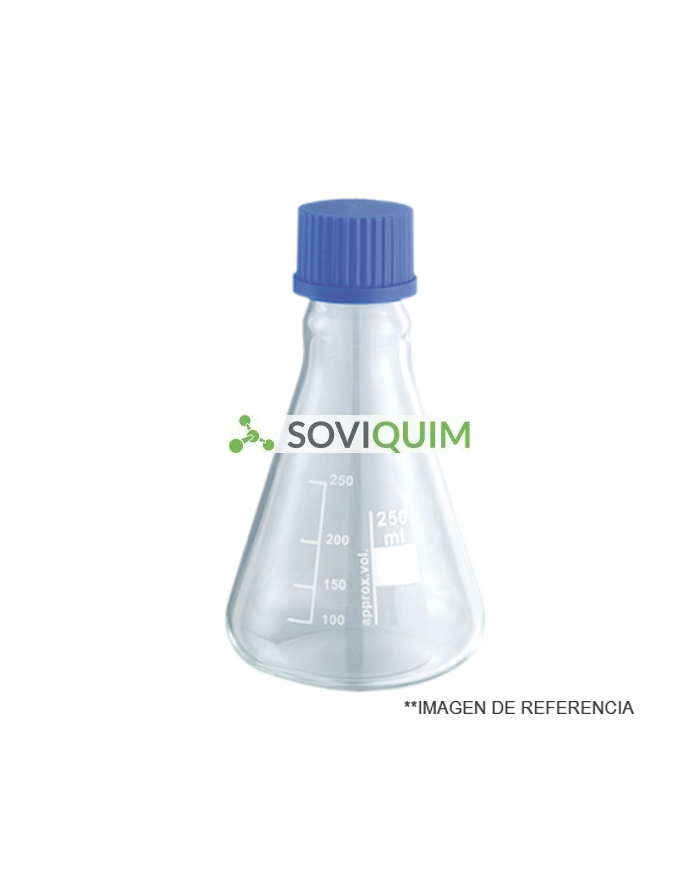 Matraz Erlenmeyer c/tapa 100ml. GL 32