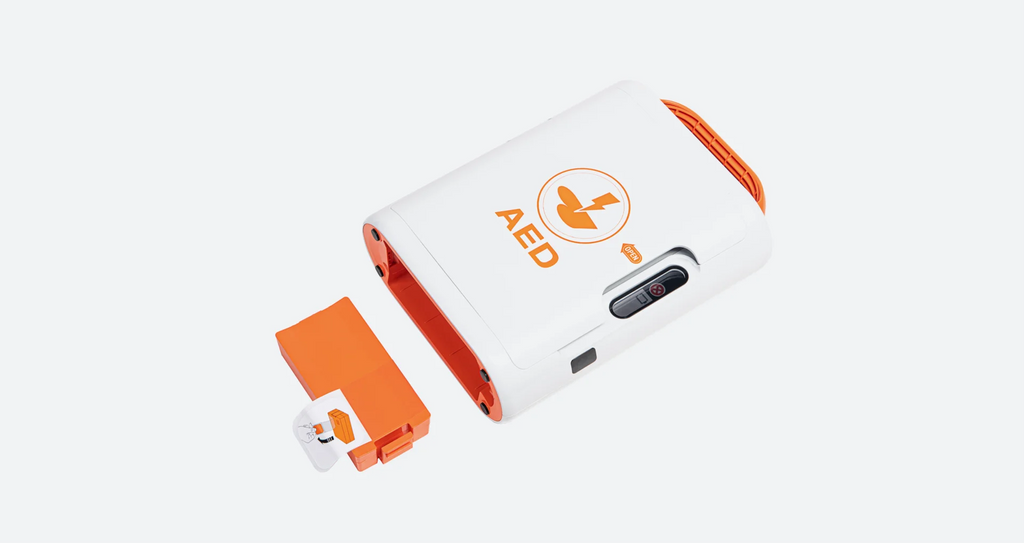 Desfibrilador DEA A16 (HeartON AED de Mediana), equipo esencial para el rescate en paro cardíaco súbito.