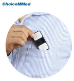 Monitor ECG ChoiceMMed MD100C aplicado en el pecho para medición de ritmo cardíaco