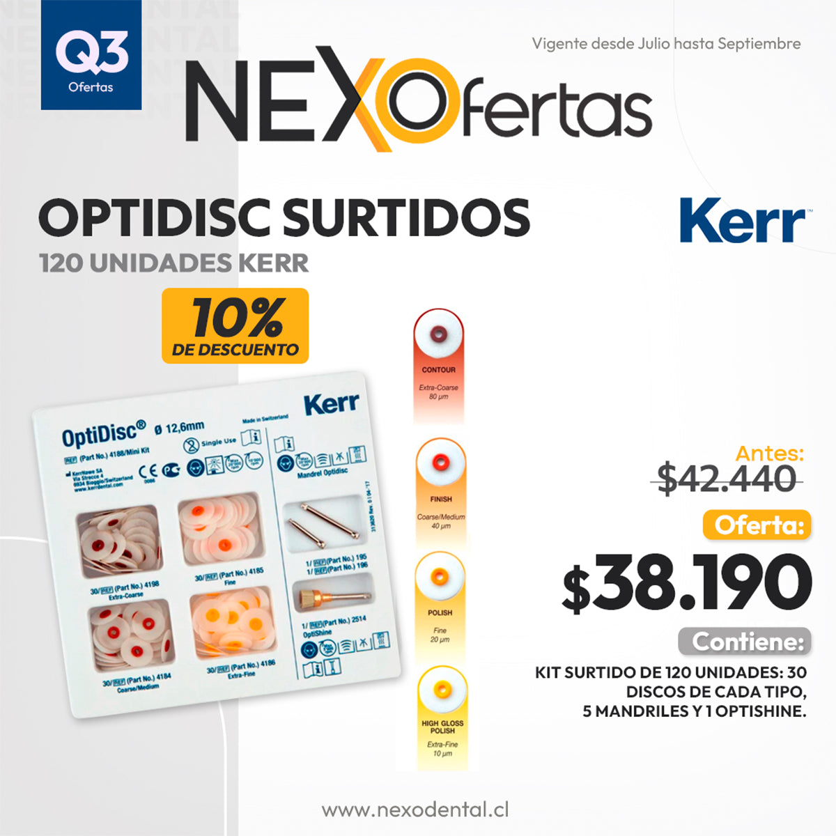 OPTIDISC SURTIDOS 120 UNIDADES KERR