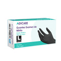 Guantes de Nitrilo Adicare Examinación sin Polvo Talla L 100 Unidades Negro - Imagen 1