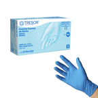 Guantes de Nitrilo Tresor Examinación Sin Polvos Talla M Azul 100 Unidades - Imagen 1