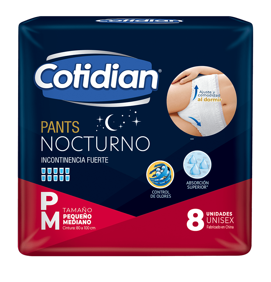 Pañal para Adulto Cotidian Pants Nocturno P / M 8 Unidades - Imagen 1
