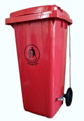 Basurero Macasi Municipal con Pedal 120 L Rojo - Imagen 1