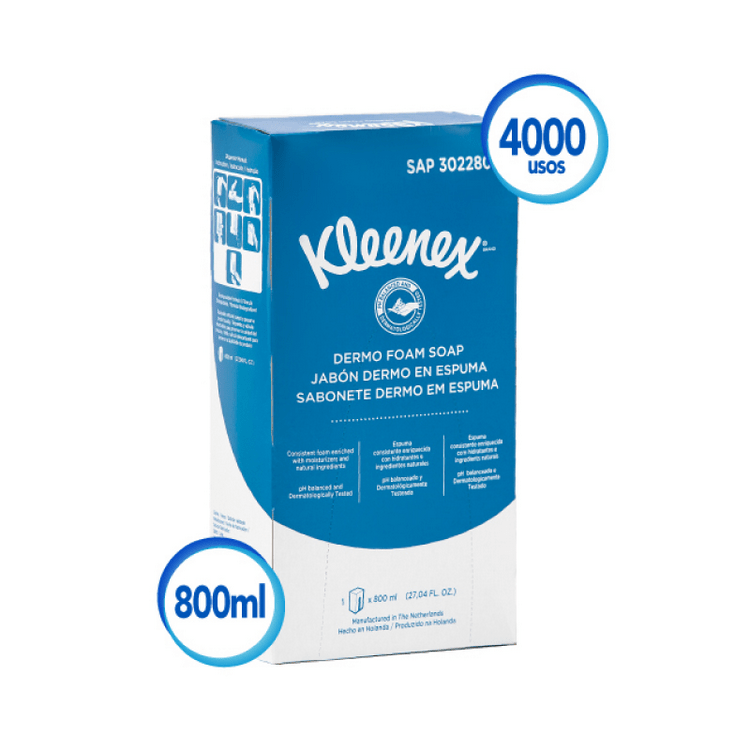 Jabón en Espuma Kleenex Cosmético 800 ml - Imagen 2