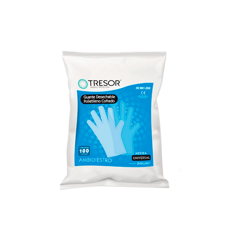 Guantes de Polietileno Tresor Desechable Ambidiestro 100 Unidades - Imagen 2