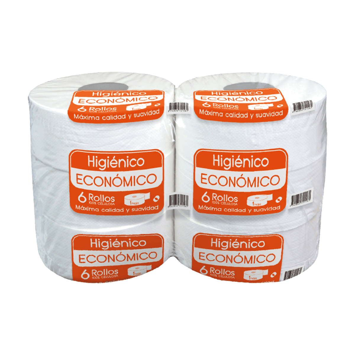 Papel Higiénico Tecnopapel Económico Hoja Simple 6 Rollos 300 m - Imagen 1