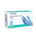 Guantes de Vinilo Adicare Examinación sin Polvo Talla XL 100 Unidades Azul - Imagen 1