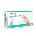 Guantes de Vinilo Adicare Examinación Sin Polvo Talla L 100 Unidades Transparente - Imagen 1