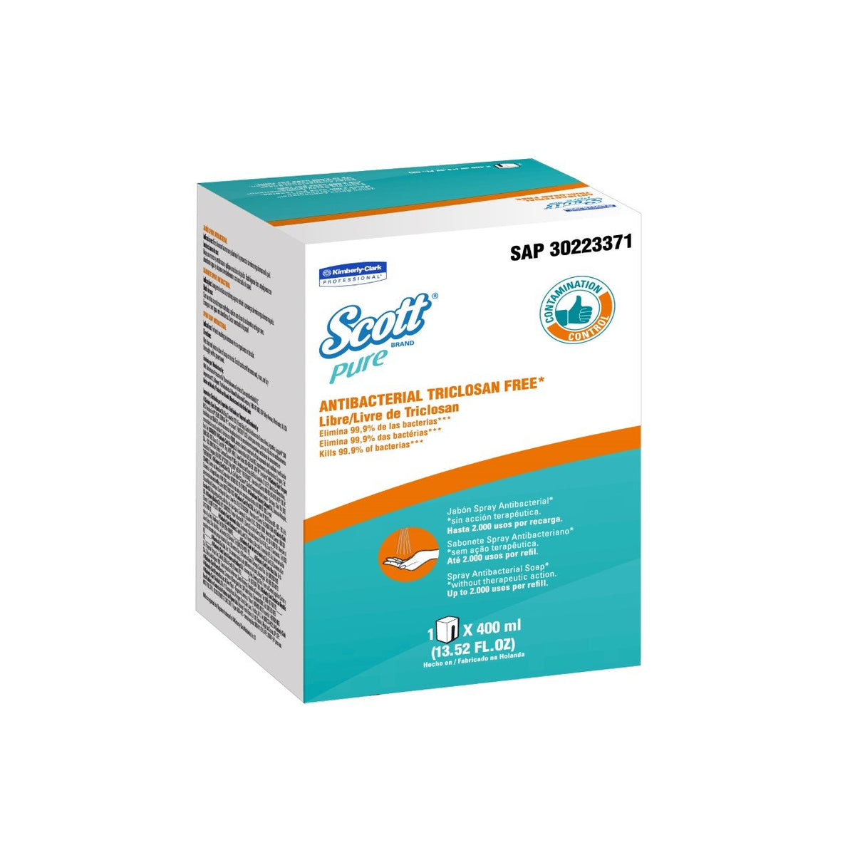 Jabón en Spray Kimberly Scott Antibacterial 400 ml - Imagen 1