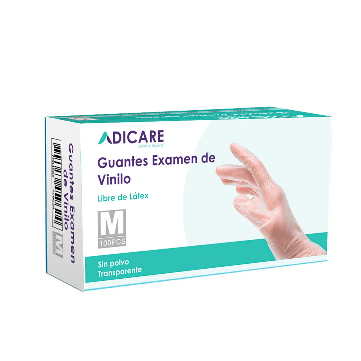 Guantes de Vinilo Adicare Talla M Caja de 100 Sin Polvo - Imagen 1