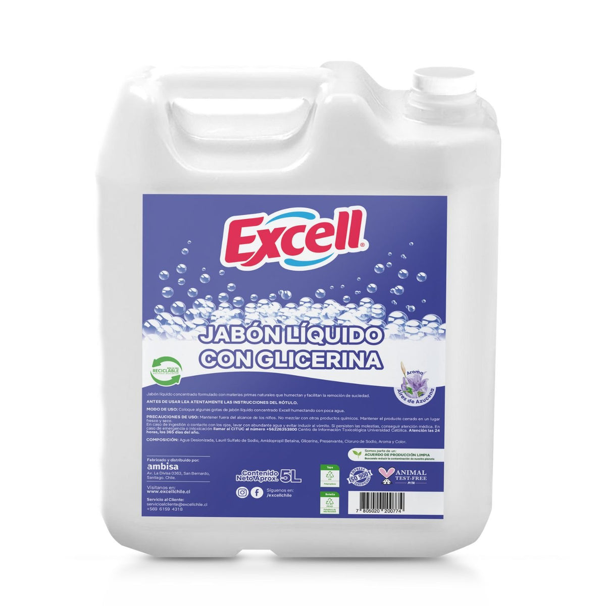 Jabón Líquido Excell glicerina 5 L - Imagen 1