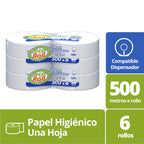Papel Higiénico Ecoroll Hoja Simple 6 Rollos 500 m - Imagen 2