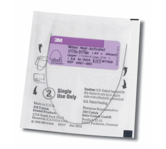 Pack de 5 arcos NiTi Classic 3M-Solventum, nitinol para ortodoncia