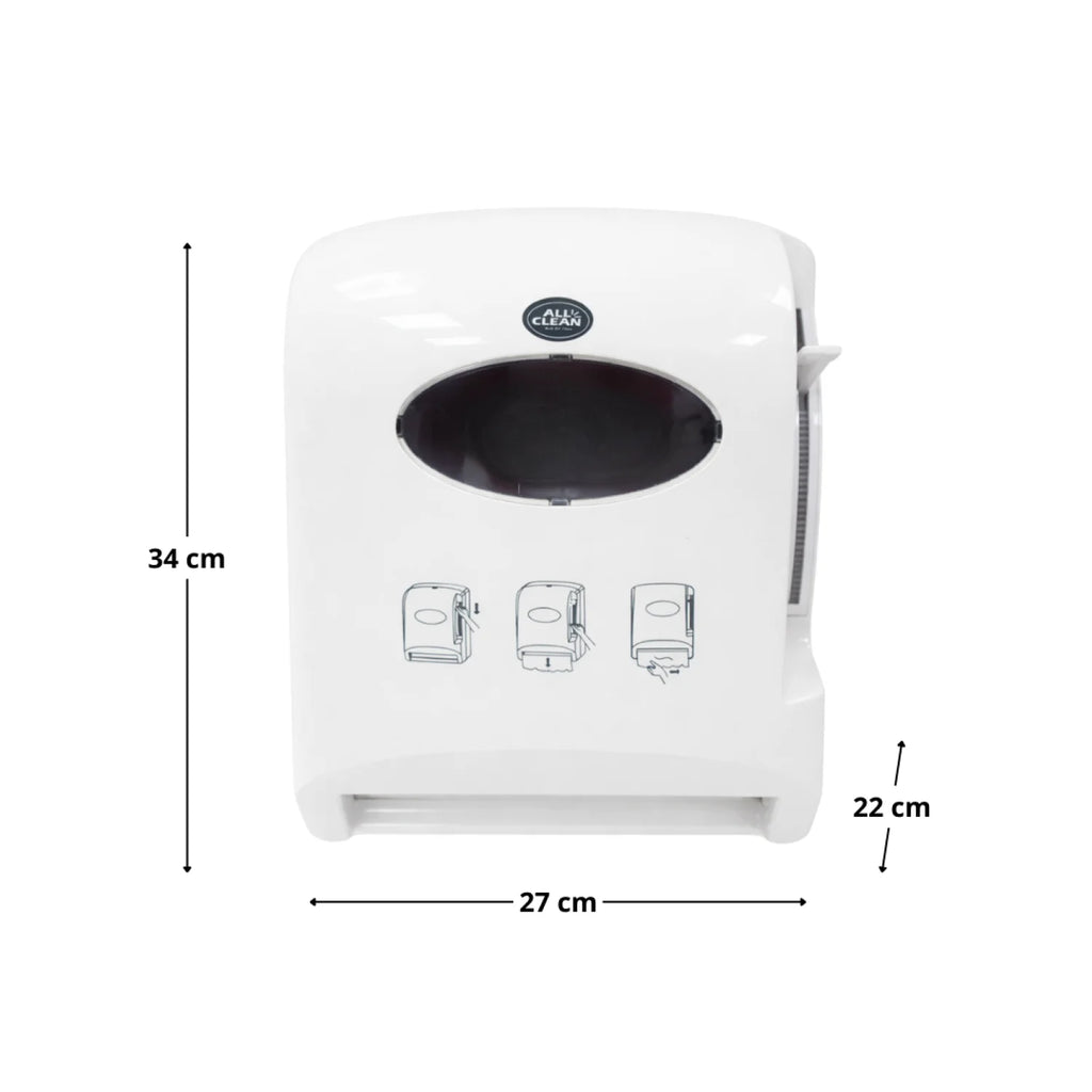 Dispensador de Toalla All Clean con Palanca 500 m Blanco - Imagen 3