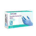Guantes de Nitrilo Adicare Examinación sin Polvo Talla L 100 Unidades Azul - Imagen 1