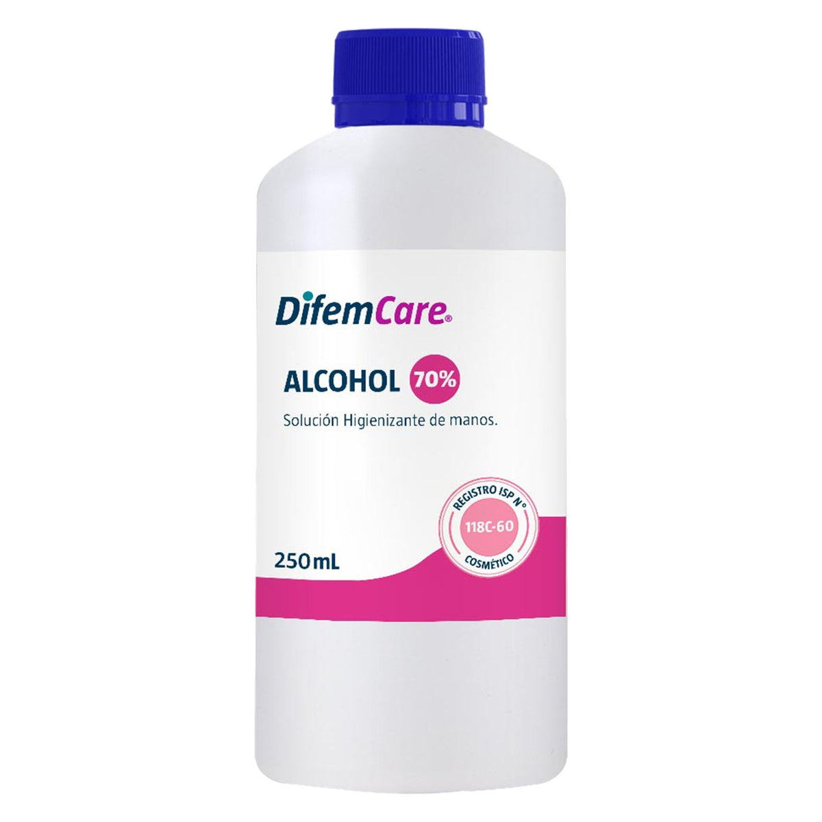 Alcohol Desnaturalizado Difem Care Higienizante de Manos 70% 250 ml - Imagen 1