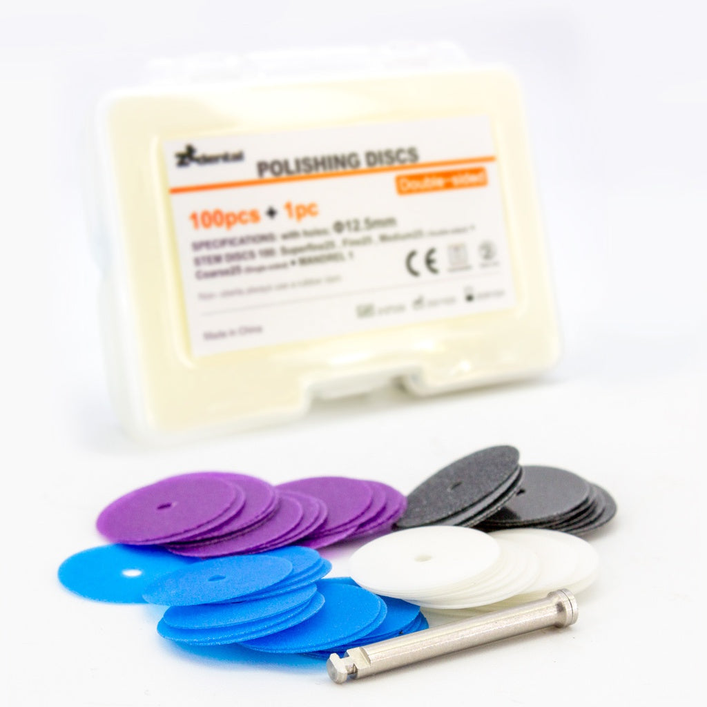 Set de 100 Discos para pulido doble + Porta Discos ZT Dental