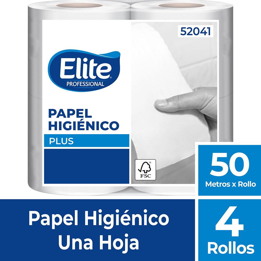 Papel Higiénico Elite Plus Hoja Simple 4 Rollos 50 m - Imagen 2