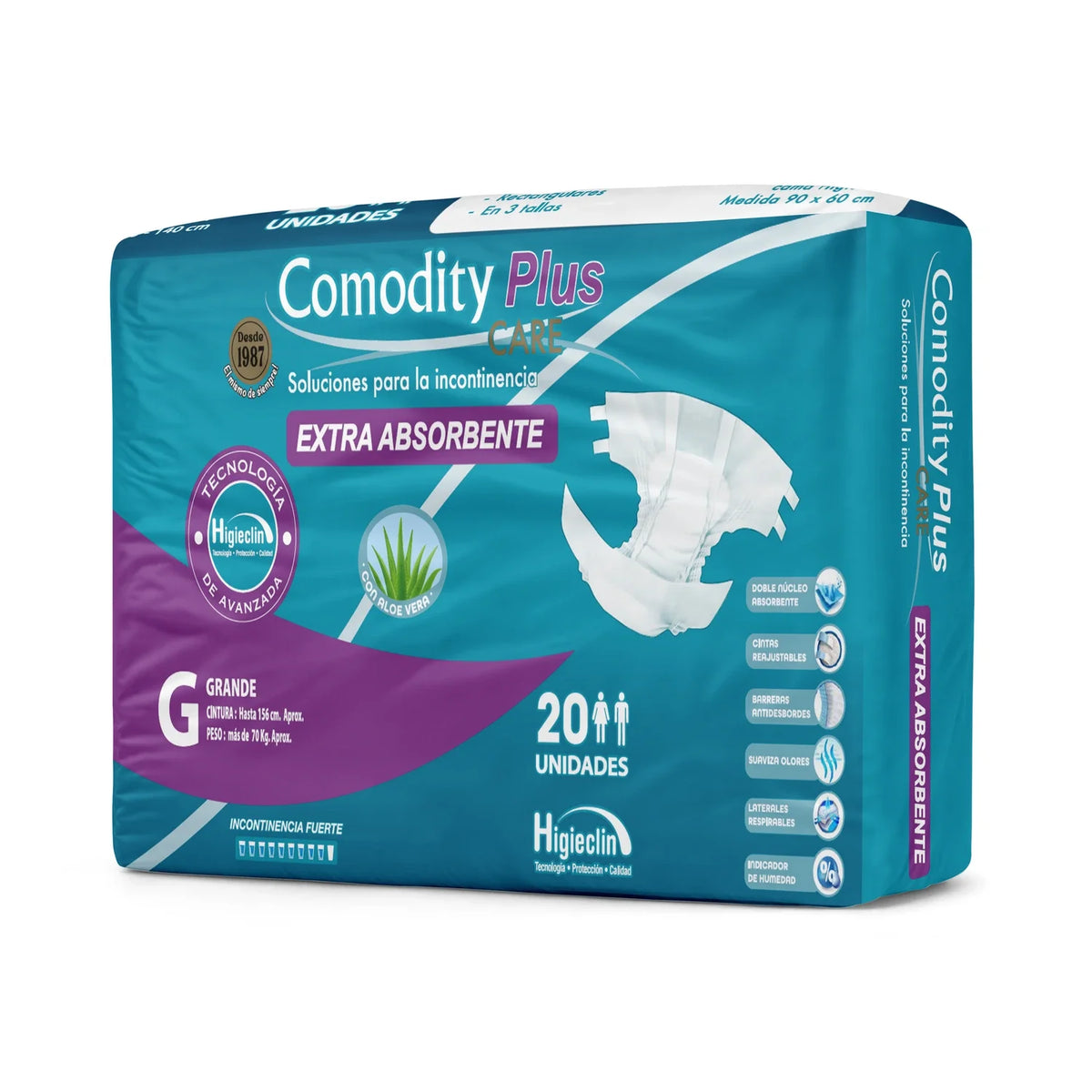 Pañal para Adulto Comodity Plus Care G 20 Unidades - Imagen 1
