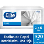 Toalla de Papel Elite Plus Interfoliada Hoja Simple 21x19 cm - Imagen 2