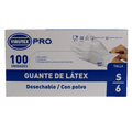 Guantes de Látex Virutex Pro Examinación Con Polvo Talla S Blanco 100 Unidades - Imagen 1