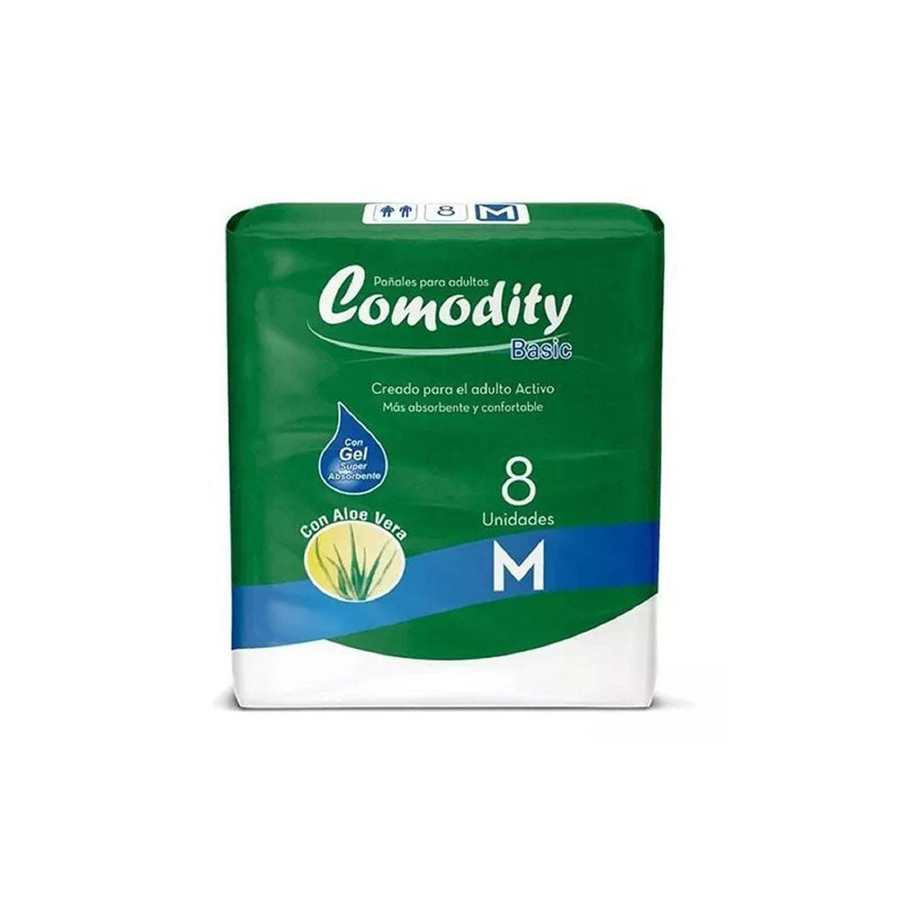 Panal adulto comodity basic m 8 unidades